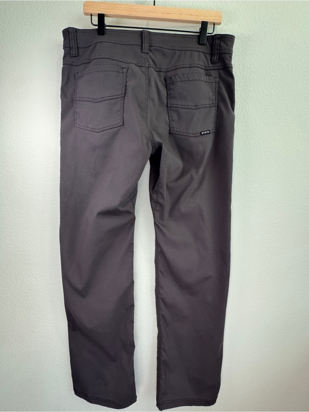 prAna Men's Slim Fit Breathe Pants Charcoal 34x32 Hiking Travel - Picture 3 of 10